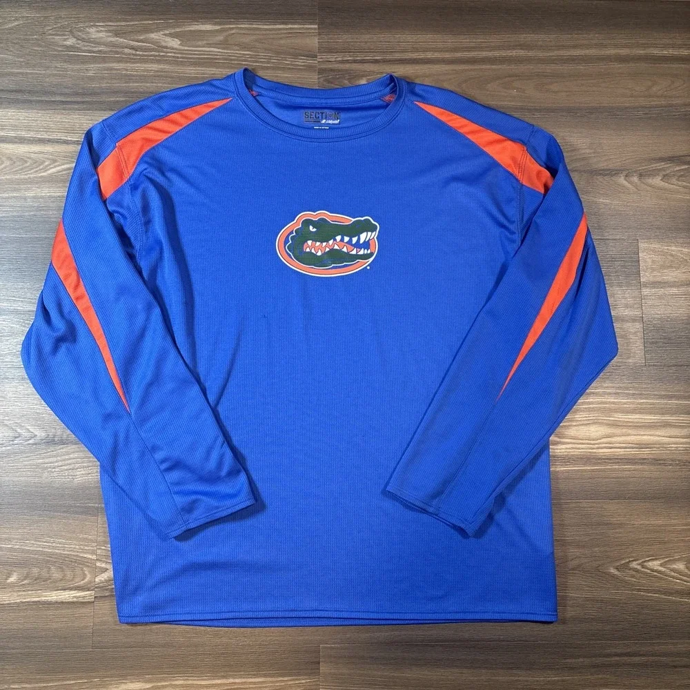 Section 101 By Majestic Florida Gators Long Sleeve Athletic Shirt Size XL